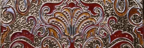 Плитка керамическая Absolut keramika Damasco Decor Damasco Granate декор 10х30