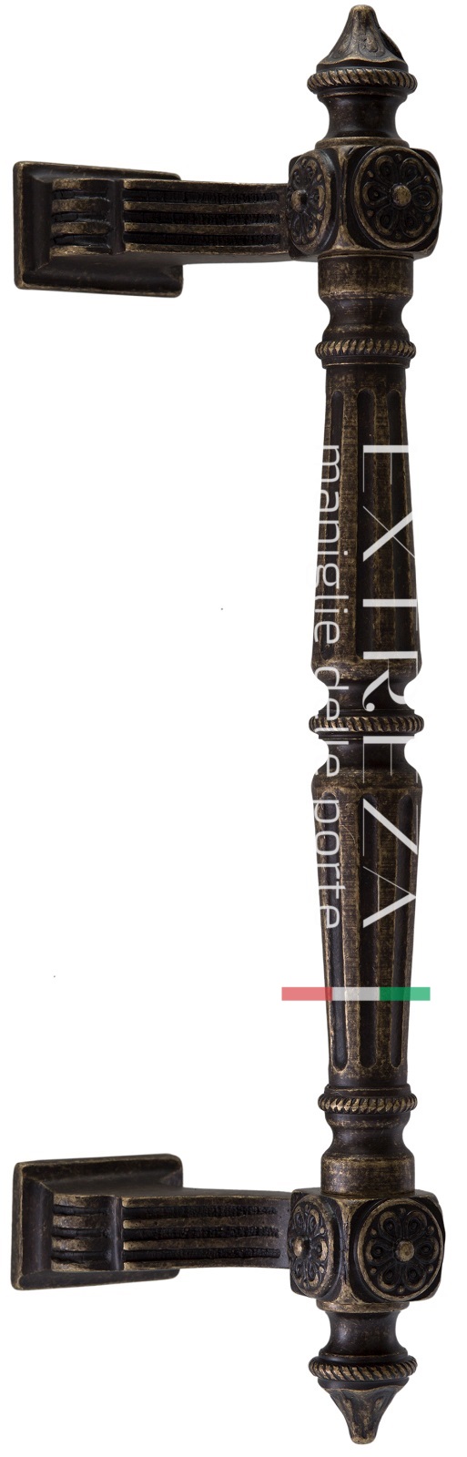 Ручка скоба дверная Extreza LEON (Леон) 277 мм (200 мм) античная бронза F23