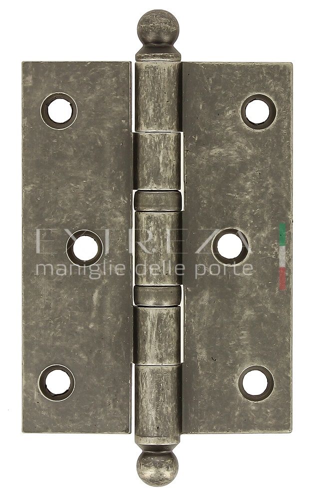 Петля латунная универсальная дверная Extreza 5110 102x76x3 мм античное серебро F45