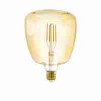 Лампа светодиодная диммируемая филаментная Eglo E27 4W 2200K янтарная 12595