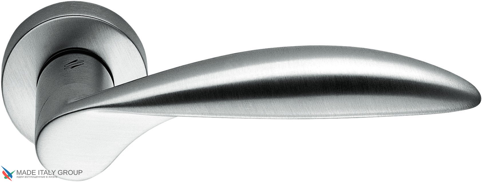 Дверная ручка на круглом основании COLOMBO Wing DB31RSB-CM матовый хром