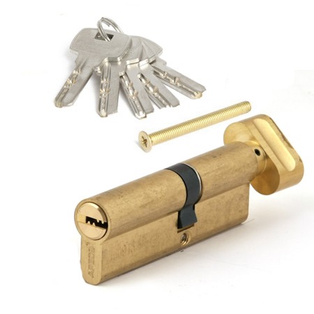 Цилиндр для замка ключ / вертушка Apecs SM-90(40C/50)-C-G золото