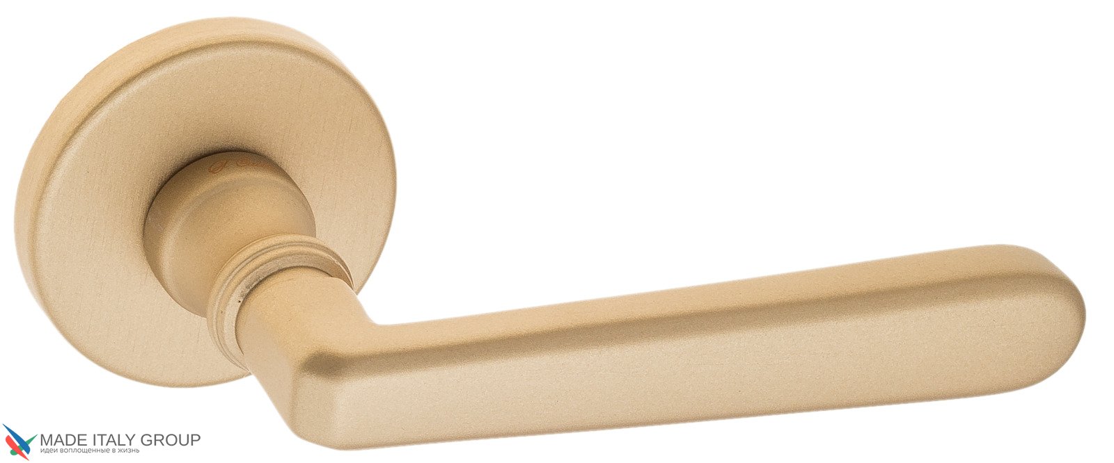 Дверная ручка на круглом основании Fratelli Cattini "ESSA" 7.7-KD  золото крайола