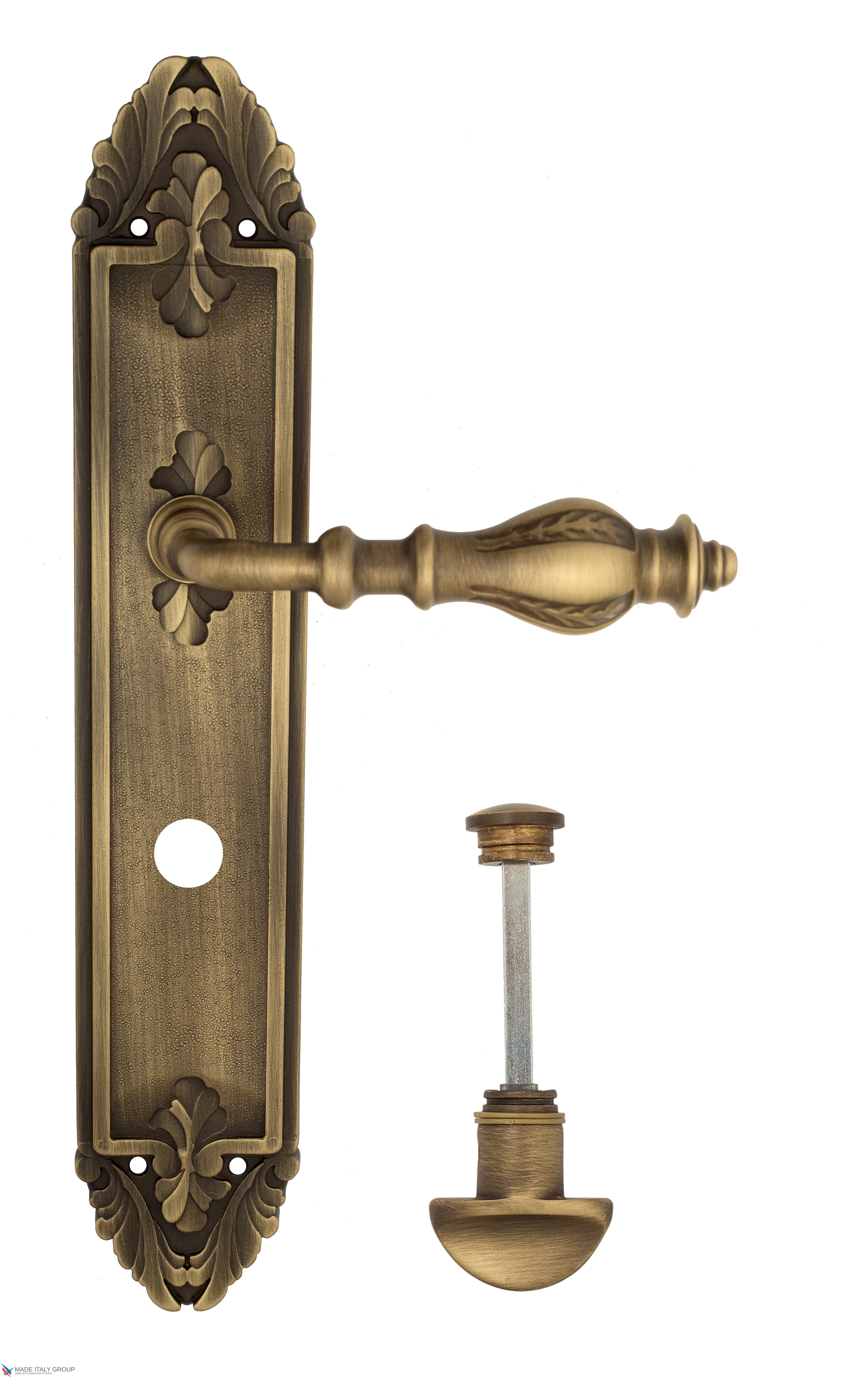 Дверная ручка Venezia "GIFESTION" WC-2 на планке PL90 матовая бронза