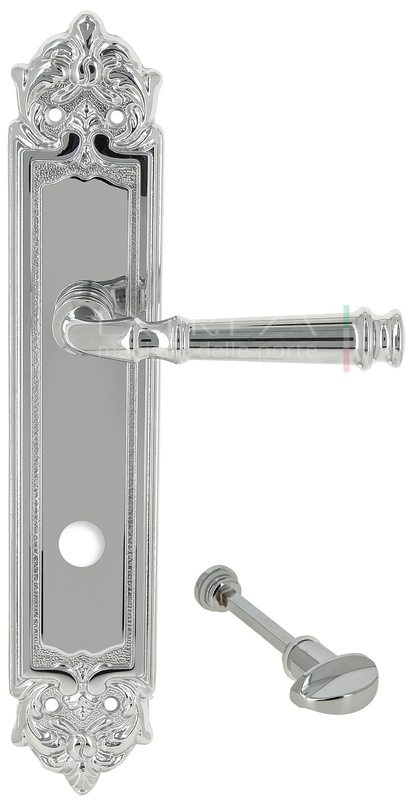 Ручка дверная Extreza BONO (Боно) 328 на планке PL02 WC полированный хром F04