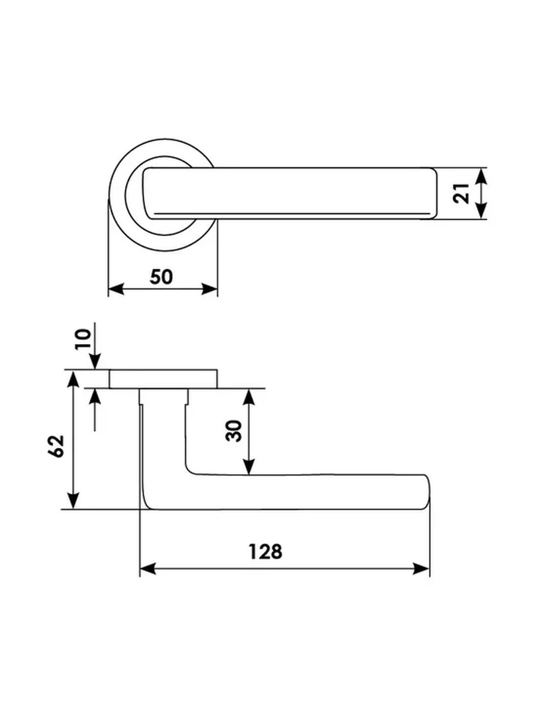 Ручка дверная Morelli Luxury STELLA R2 NIN раздельная на круглой розетке, цвет черный никель, латунь