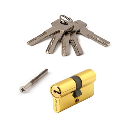 Цилиндр для замка ключ / ключ Avers ZM-60-G золото