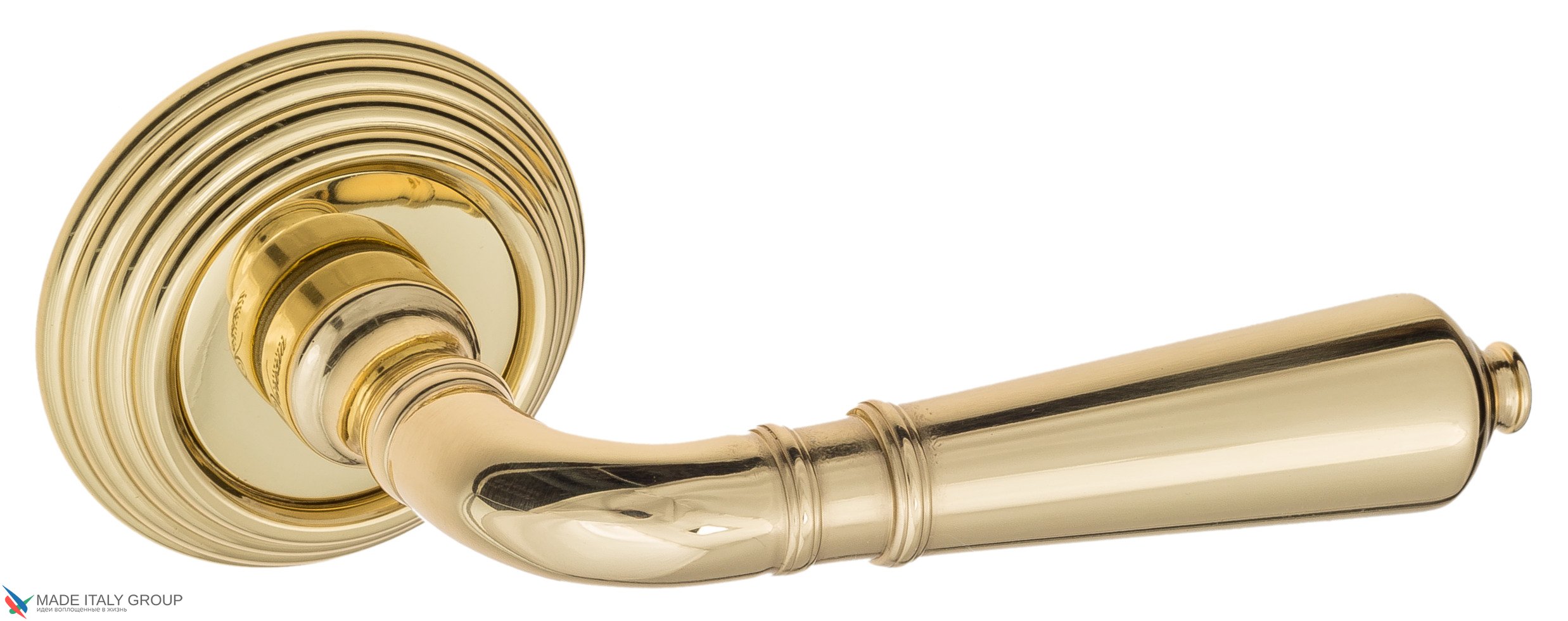 Дверная ручка Venezia "VIGNOLE" D8 полированная латунь