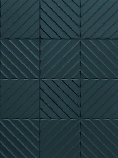 Плитка керамическая Marca Corona 4D Diagonal Deep Blue настенная 20х20