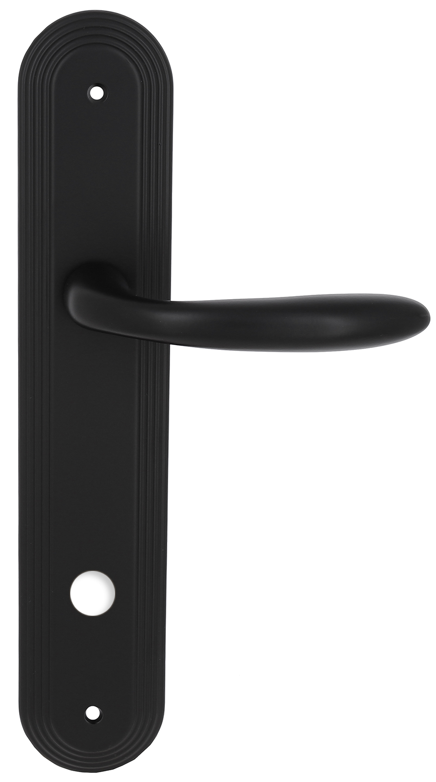 Ручка дверная Extreza COMO (Комо) 322 на планке PL05 WC черный матовый F22