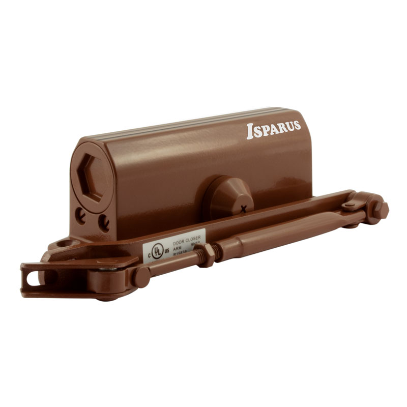 Доводчик дверной морозостойкий ISPARUS ISP 430 (от 50 до 110кг) коричневый