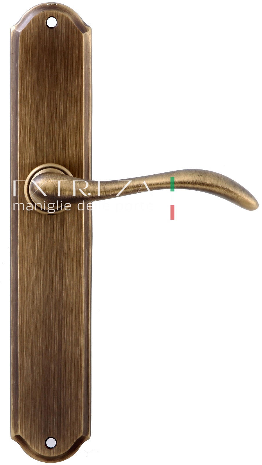 Ручка дверная Extreza AGATA (Агата) 310 на планке PL01 матовая бронза F03