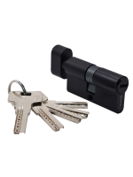 Ключевой цилиндр высокой секретности Morelli HS 60CK BL с заверткой (60мм 25+10+25), цвет - черный