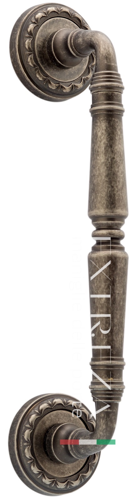 Ручка скоба дверная Extreza PETRA (Петра) 250 мм (205 мм) R02 античное серебро F45