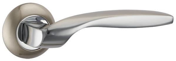 Ручка дверная межкомнатная Punto Boston TL SN/CP-3 матовый никель/хром