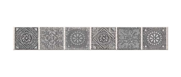 Бордюр Azori Grazia Grey "Nefertiti" 6,2х40,5
