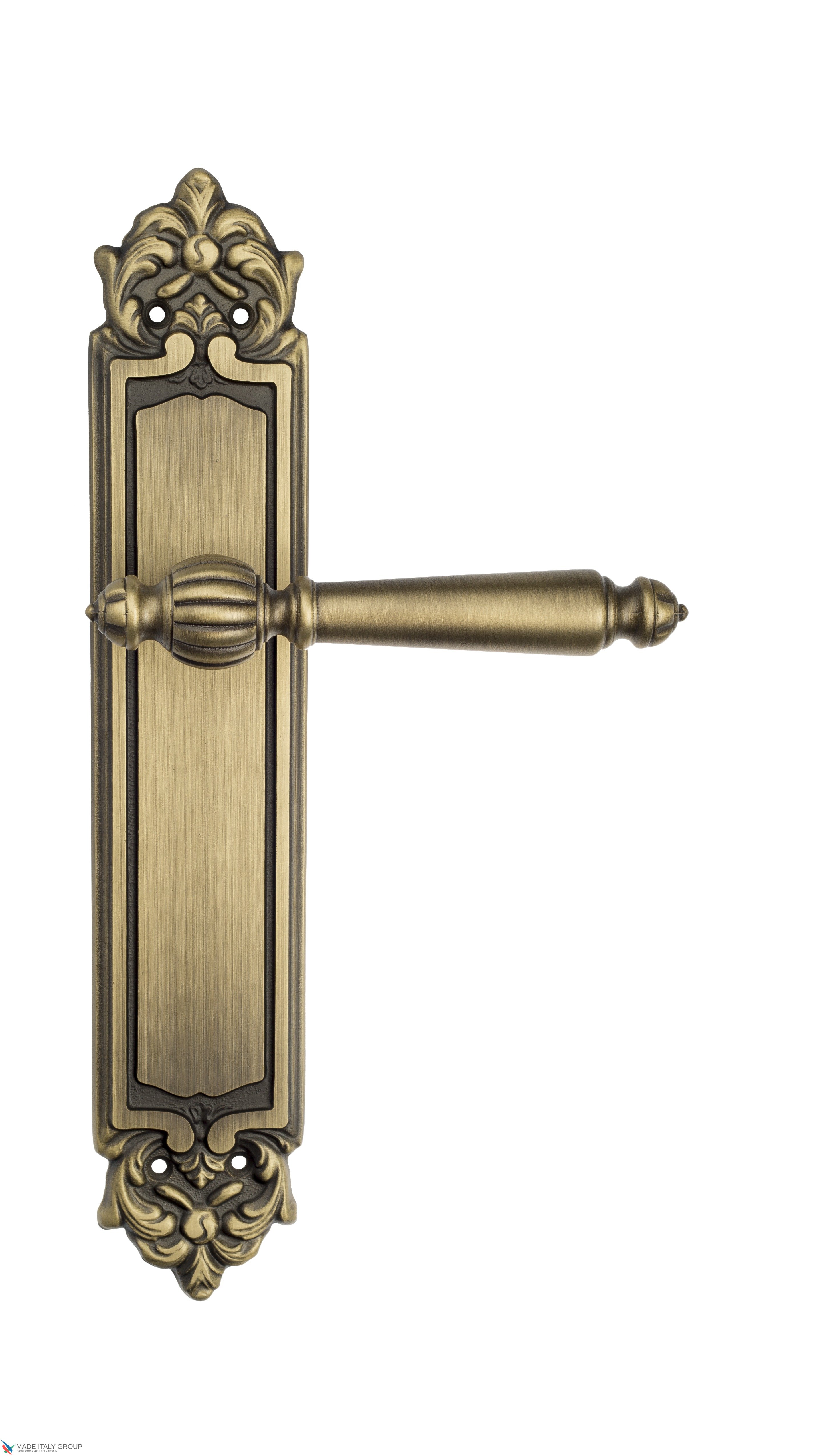 Дверная ручка Venezia "PELLESTRINA" на планке PL96 матовая бронза