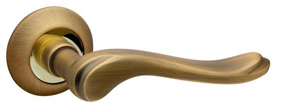 Ручка дверная межкомнатная Fuaro Grazia RM AB/GP-7 бронза/золото