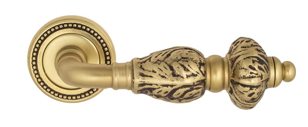 Ручка дверная межкомнатная Venezia Lucrecia D3 французское золото+коричневый