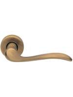 Ручка дверная Morelli Luxury TOSCANA R3-E OBR раздельная на круглой розетке, цвет - кофе