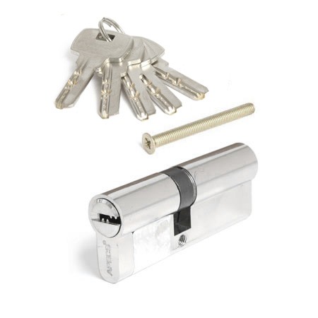 Цилиндр для замка ключ / ключ Apecs SM-80(35/45)-NI никель