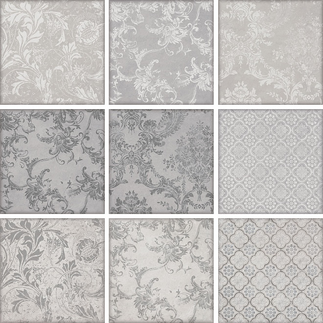 Плитка керамическая Kerama Marazzi Марчиана микс серый 5266 20х20