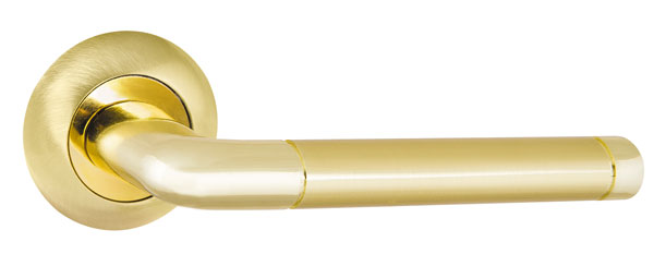 Ручки дверные межкомнатные Punto REX TL SG/GP-4 матовое золото/золото 105 мм