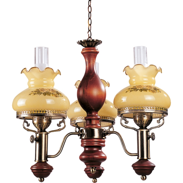 Люстра подвесная N-Light 836-03-03 красное дерево+бронза