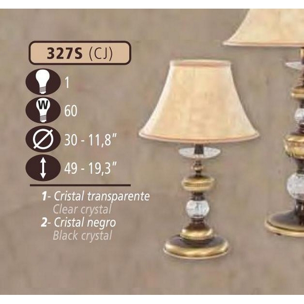 Интерьерная настольная лампа Riperlamp 327S/1 CJ CLEAR GLASS-CREAM SHADE