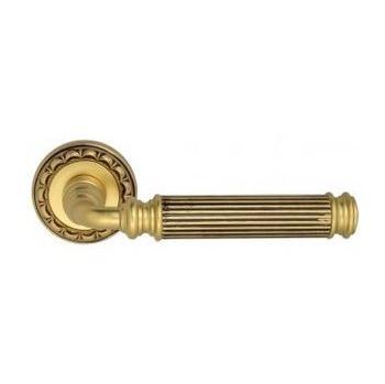 Ручка дверная межкомнатная Venezia Mosca D2 французское золото+коричневый