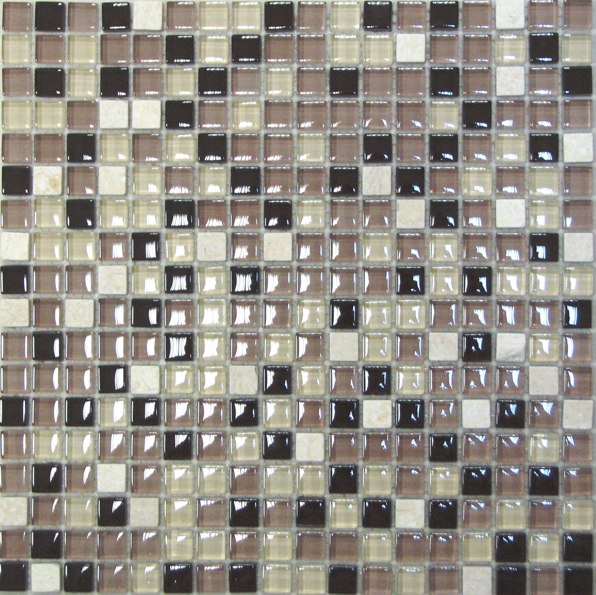 Мозаика Bonaparte стекло с камнем Glass Stone-12 8х15х15 30х30