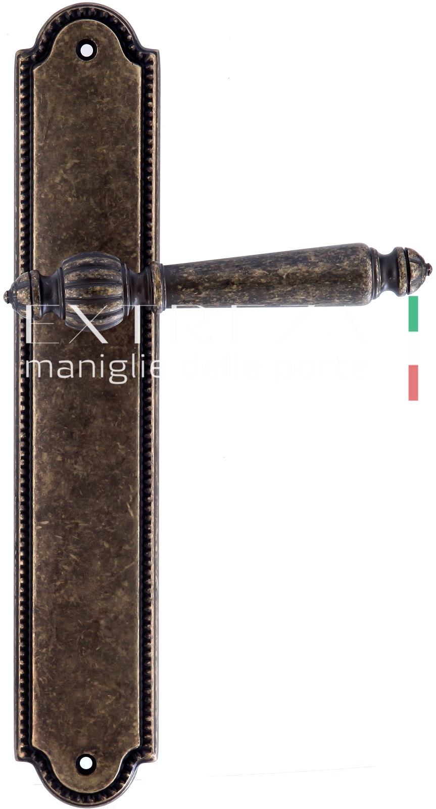 Ручка дверная Extreza DANIEL (Даниел) 308 на планке PL03 PASS античная бронза F23