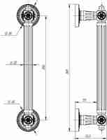 Комплект на 2 двери - Ручка-скоба Armadillo Matador PULL CL GOLD-24 золото 24К