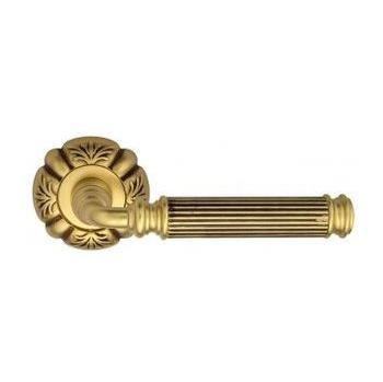 Ручка дверная межкомнатная Venezia Mosca D5 французское золото+коричневый