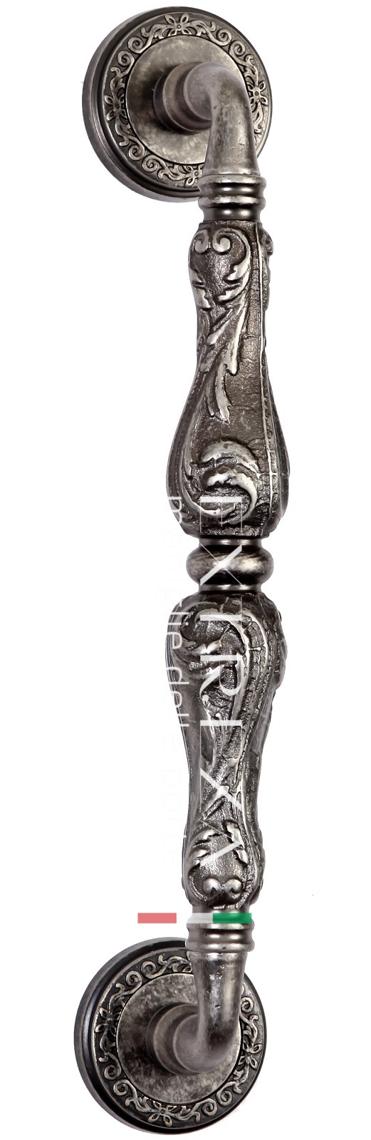 Ручка скоба дверная Extreza GRETA (Грета) R06 античное серебро F45