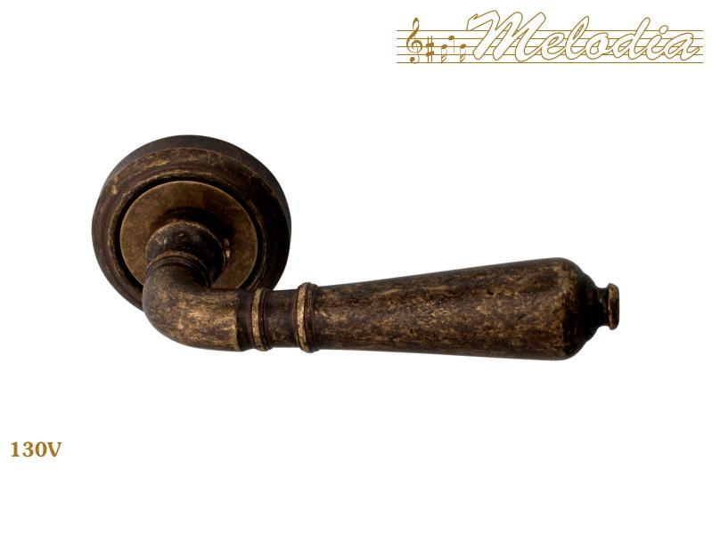 Ручка дверная межкомнатная Melodia 50V Antik 130V Античная бронза