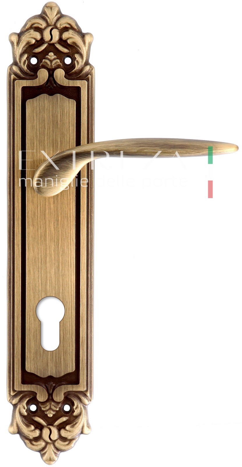 Ручка дверная Extreza CALIPSO (Калипсо) 311 на планке PL02 CYL матовая бронза F03
