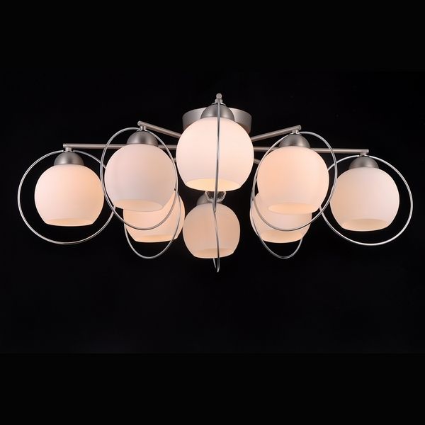 Люстра потолочная Natali Kovaltseva SPHERE II 81051-8C SATIN NICKEL