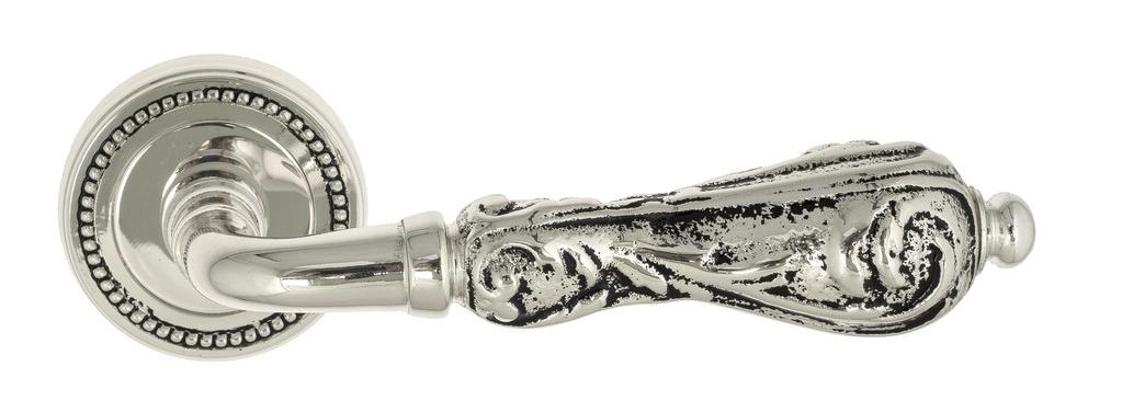Ручка дверная межкомнатная Venezia Monte Cristo D3 натуральное серебро+черный