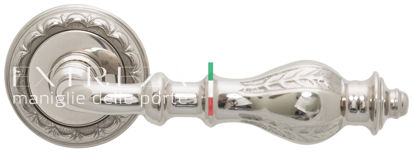 Ручка дверная Extreza EVITA (Эвита) 301 на розетке R02 полированный никель F21