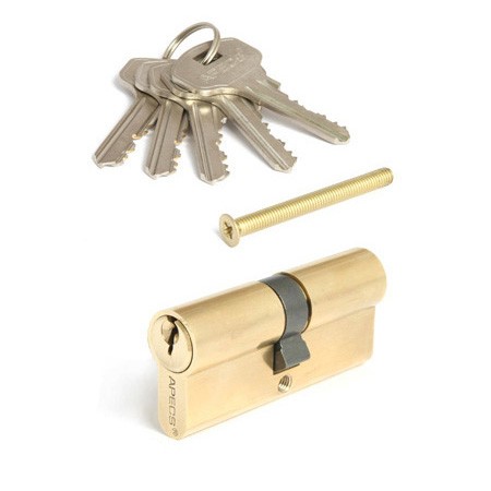 Цилиндр для замка ключ / ключ Apecs SC-70-G (SC-70-Z-G) золото
