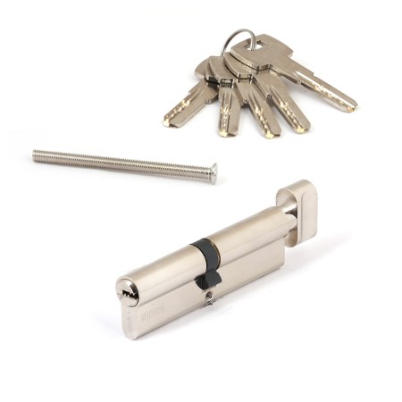 Цилиндр для замка ключ / вертушка Apecs SM-105(50/55C)-C-NI никель