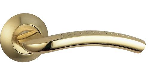 Ручка дверная межкомнатная Bussare Pratico A-09-10 Gold/S.Gold золото/матовое золото