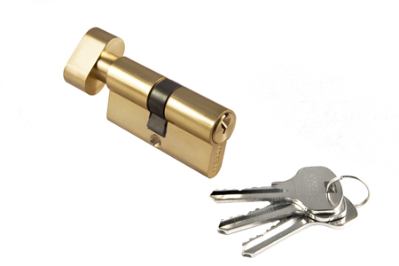 Цилиндр для замка Morelli 70CK PG золото ключ/вертушка