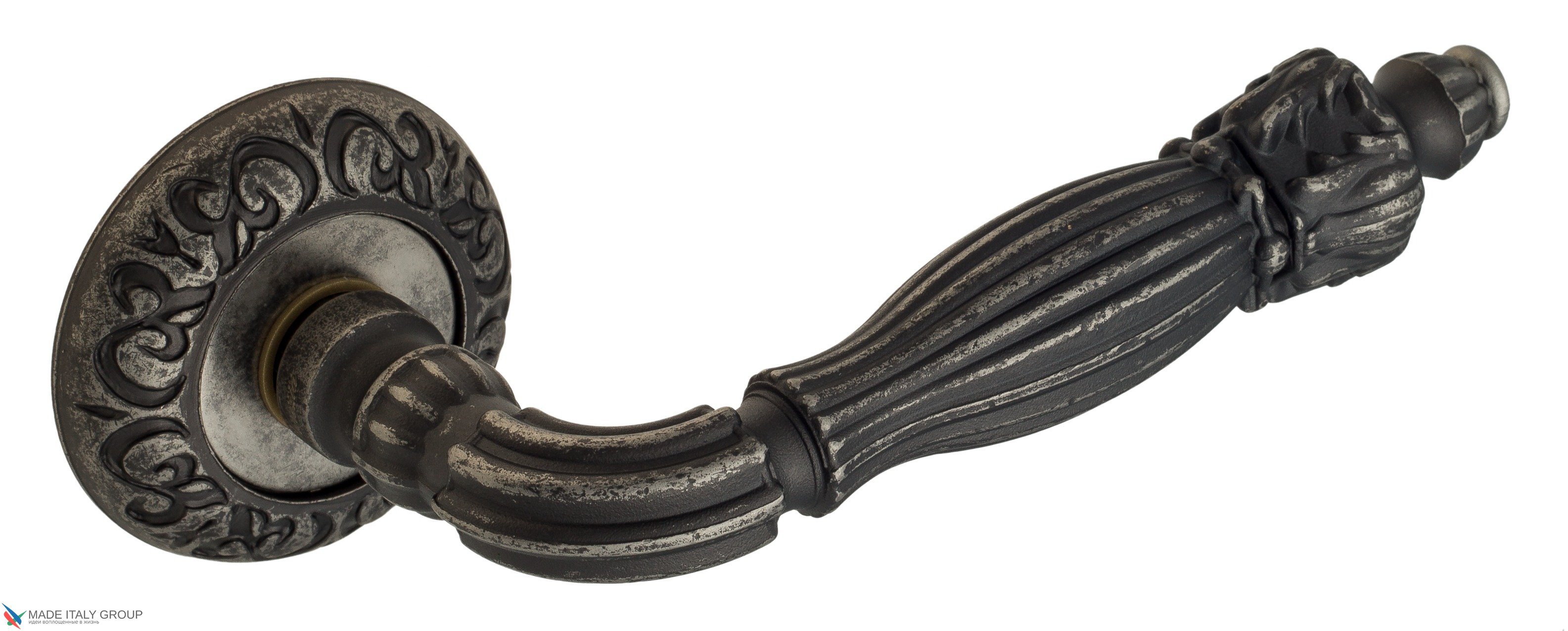 Дверная ручка Venezia "OLIMPO" D4 античное серебро