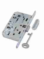 B06101.50.34.640 AGB (АГБ) Корпус врезного замка под кл.. (мат. хром) MEDIANA POLARIS с отв. планкой (скин)