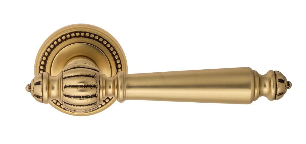 Ручка дверная межкомнатная Venezia Pellestrina D3 французское золото+коричневый