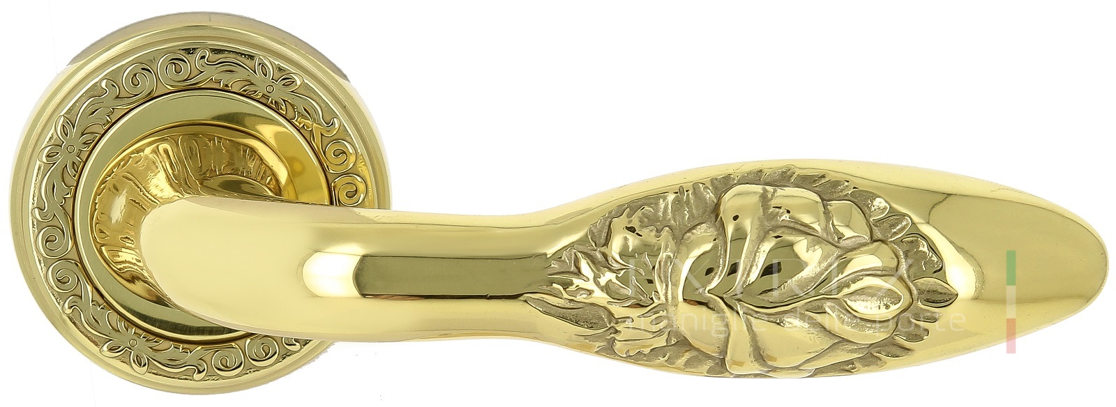 Ручка дверная Extreza MIREL-R на розетке R06 полированное золото F01