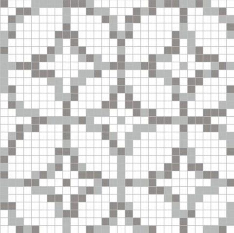 Мозаика Alma Панно 20 D-05 GM&White B чип 20х20 65,4х65,4