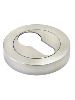 Накладка на замок Morelli Luxury LUX-KH-R2 NIS/NIK круглая под евроцилиндр, цвет матовый никель/никель